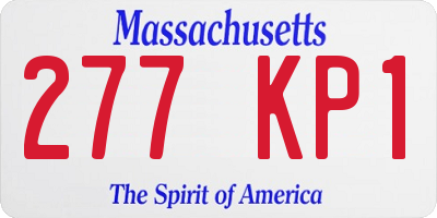 MA license plate 277KP1