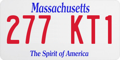 MA license plate 277KT1