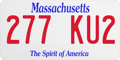 MA license plate 277KU2