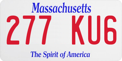 MA license plate 277KU6