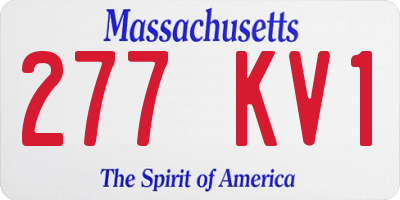 MA license plate 277KV1