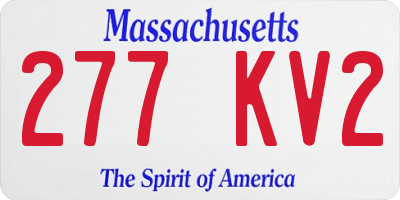 MA license plate 277KV2