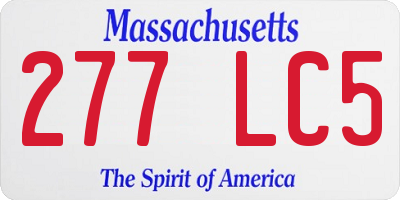 MA license plate 277LC5