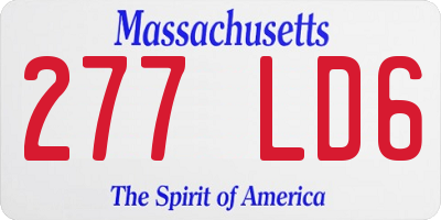 MA license plate 277LD6