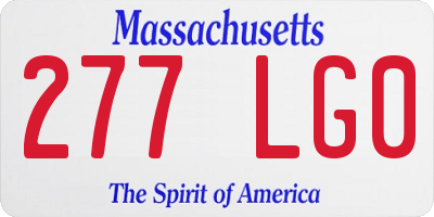 MA license plate 277LG0