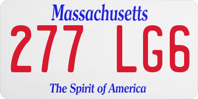 MA license plate 277LG6
