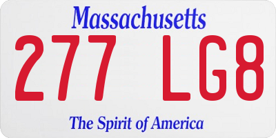 MA license plate 277LG8