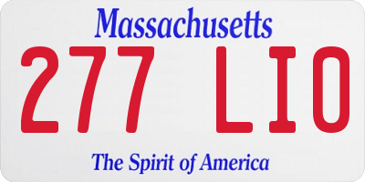 MA license plate 277LI0