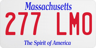 MA license plate 277LM0
