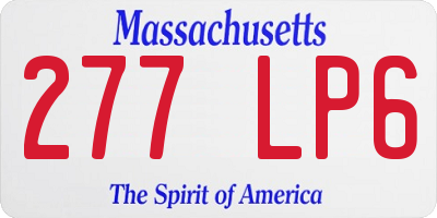 MA license plate 277LP6
