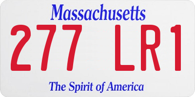 MA license plate 277LR1