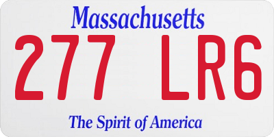 MA license plate 277LR6