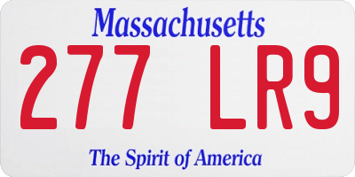 MA license plate 277LR9