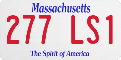 MA license plate 277LS1