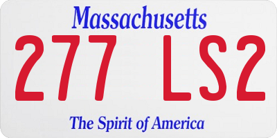 MA license plate 277LS2