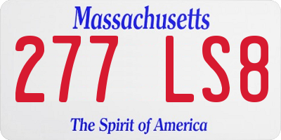 MA license plate 277LS8