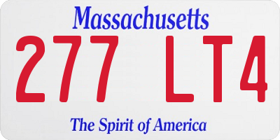 MA license plate 277LT4
