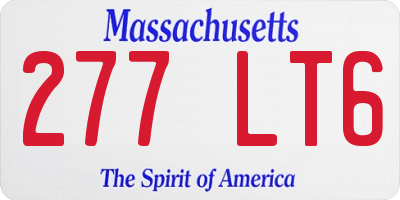 MA license plate 277LT6