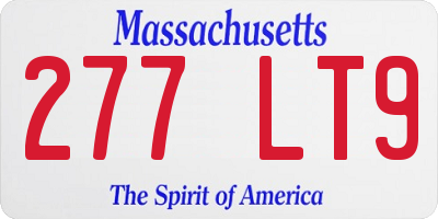 MA license plate 277LT9