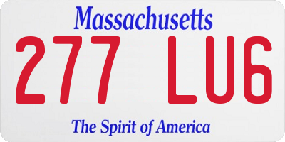 MA license plate 277LU6