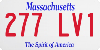 MA license plate 277LV1