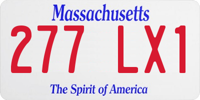 MA license plate 277LX1