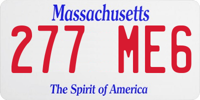 MA license plate 277ME6