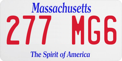 MA license plate 277MG6