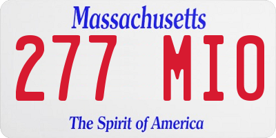 MA license plate 277MI0