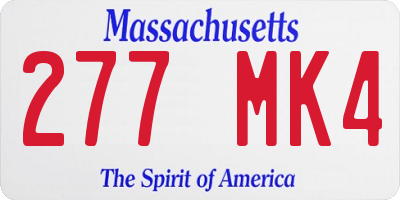 MA license plate 277MK4