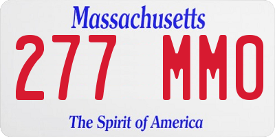 MA license plate 277MM0