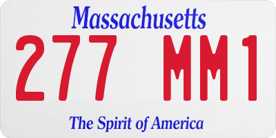 MA license plate 277MM1