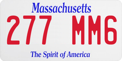 MA license plate 277MM6