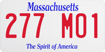 MA license plate 277MO1