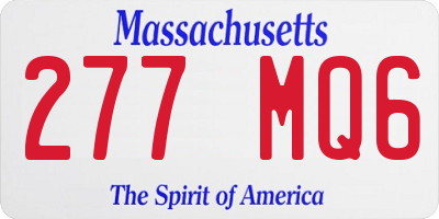 MA license plate 277MQ6