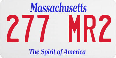 MA license plate 277MR2