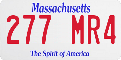 MA license plate 277MR4