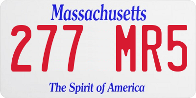 MA license plate 277MR5