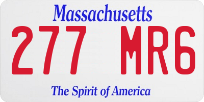 MA license plate 277MR6