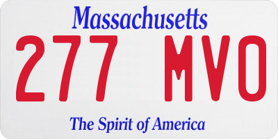 MA license plate 277MV0