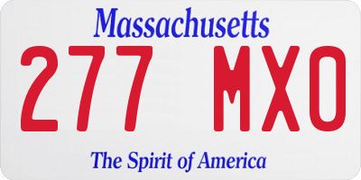 MA license plate 277MX0