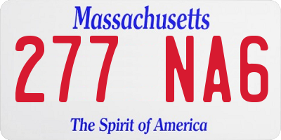 MA license plate 277NA6