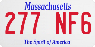 MA license plate 277NF6