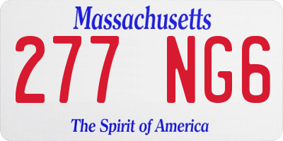 MA license plate 277NG6