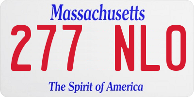 MA license plate 277NL0