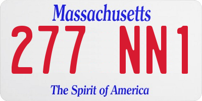 MA license plate 277NN1