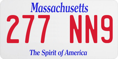 MA license plate 277NN9