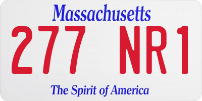 MA license plate 277NR1