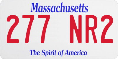 MA license plate 277NR2