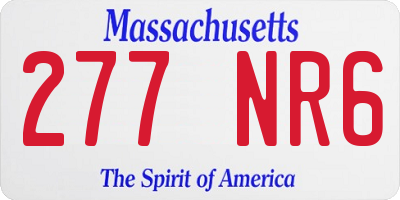 MA license plate 277NR6